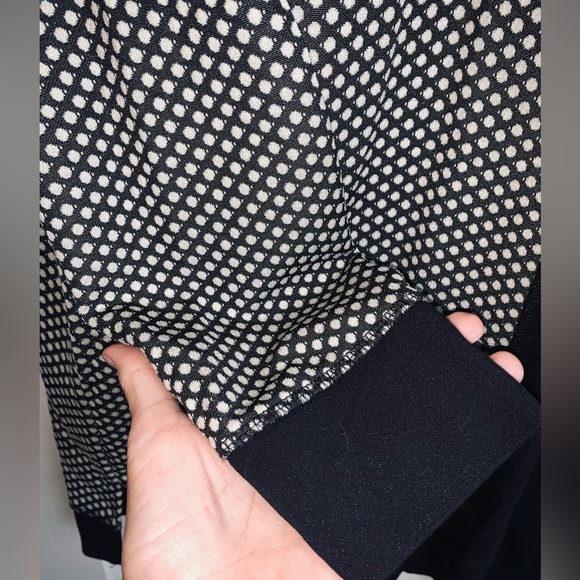 Lynn Ritchie Silver Top/Tunic/Sweater-Medium-Black and White Polka Dots - Picture 2 of 5